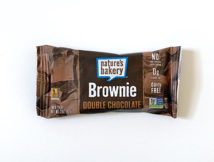 SnackSack Classic Box Review December 2018 - Nature’s Bakery Double Chocolate Brownie Package Top