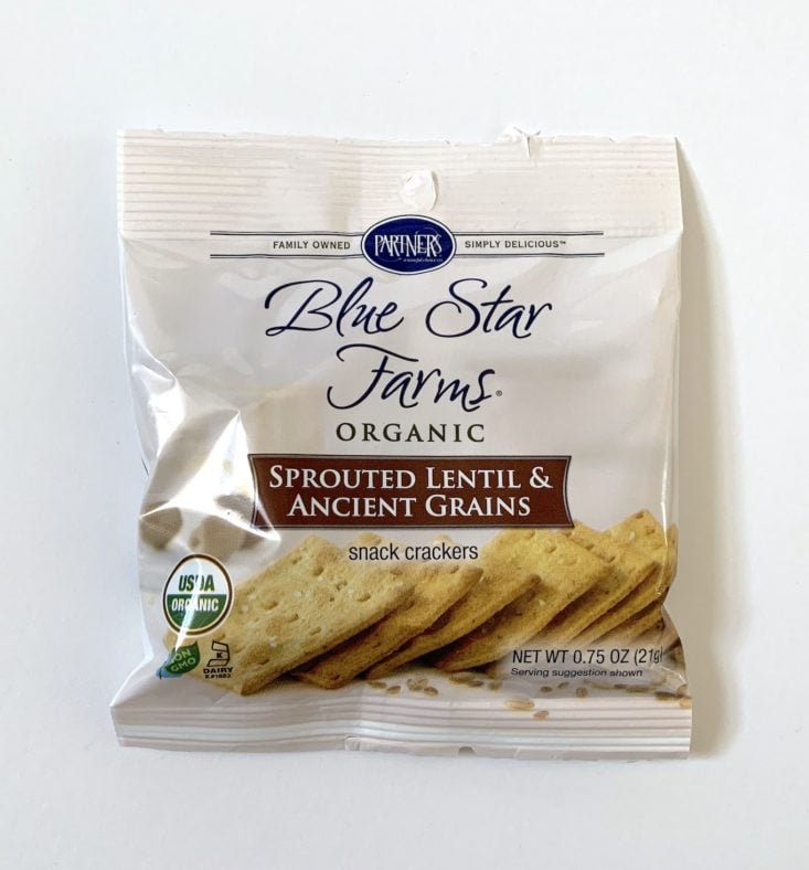 SnackSack Classic Box Review December 2018 - Partner’s Crackers Ancient Grain Crackers Package Top