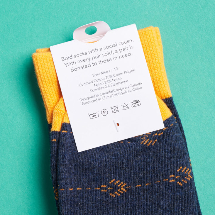 Society Socks sock tag