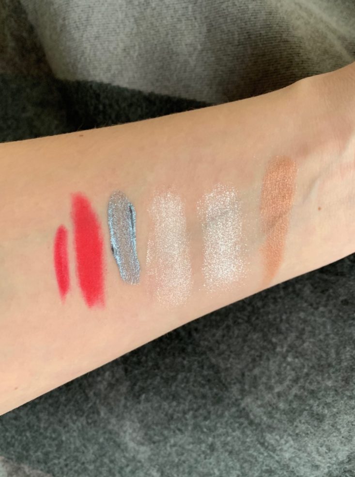 Sweet Sparkle Makeup December 2018 - Swatches Front