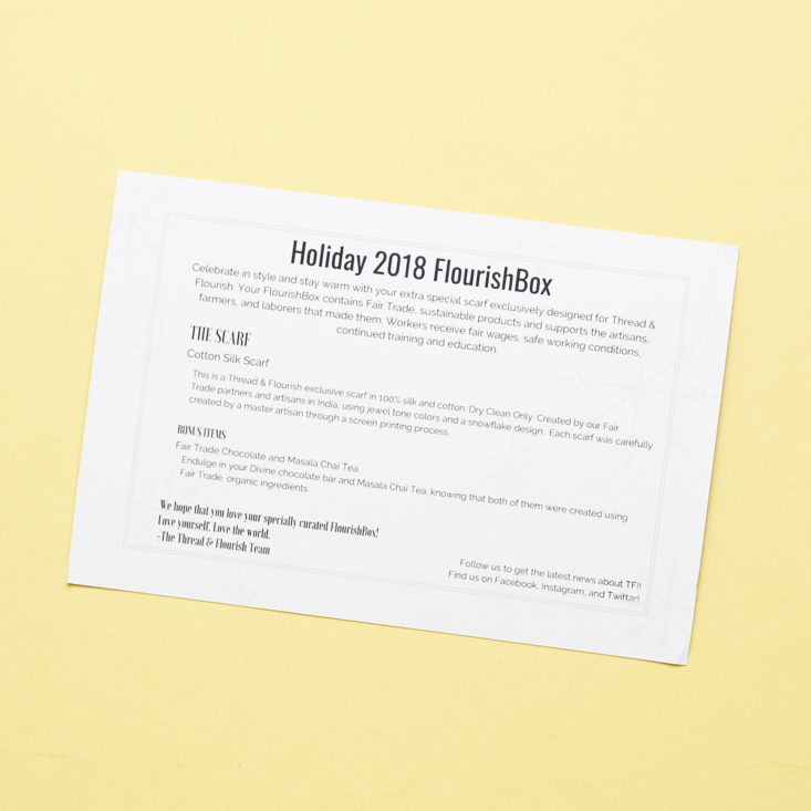 Thread Flourish Holiday info card