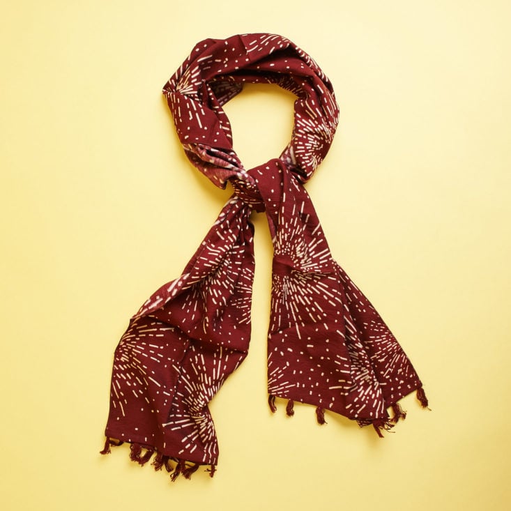 Thread Flourish Holiday scarf