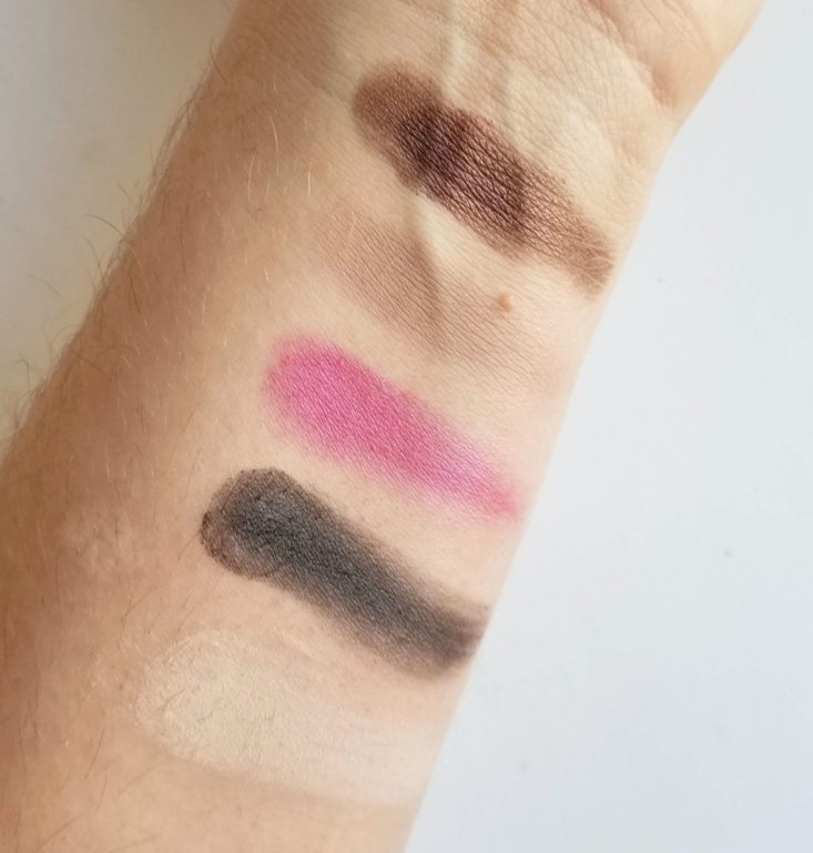 Too Faced 2018 Black Friday Mystery Box bottom row swatches