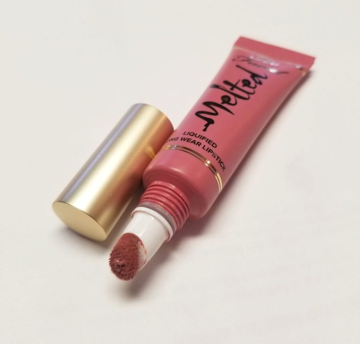 Too Faced 2018 Black Friday Mystery Box melted liquid lipstick in chihuahua close up