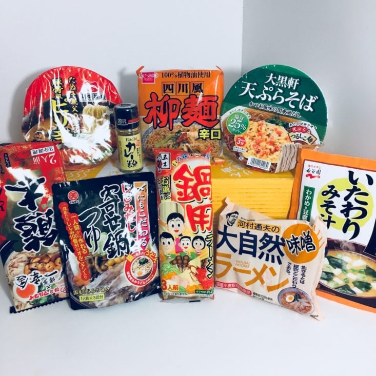 Umai Crate Subscription Box November 2018 - All Products Group Shot Front