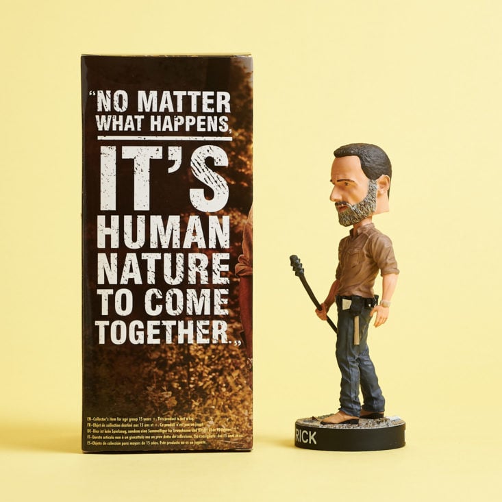 Walking Dead Supply Drop November 2018 - Rick Grimes Bobblehead Figure With Quote on Box Side