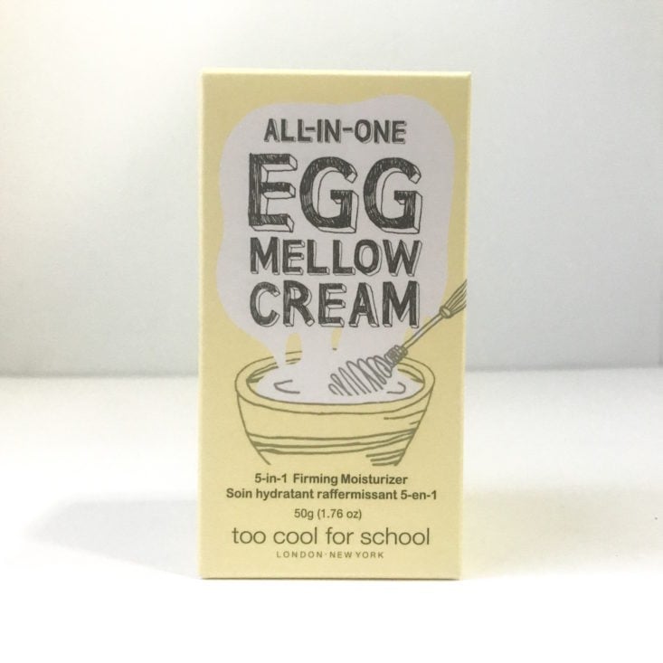 Birchbox The Best-Sellers Set January 2019 - Too Cool For School All-iIn-One Egg Mellow Cream 5-In-1 Firming Moisturizer Close Front