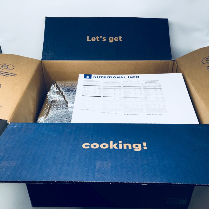 Blue Apron Subscription Box Review January 2019 - OPEN BOX Front