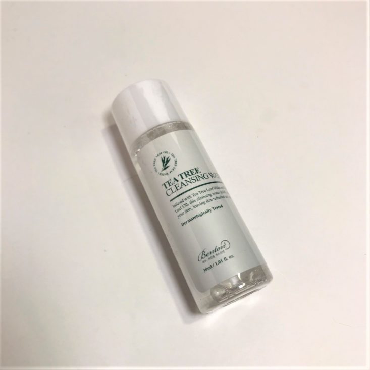 BomiBox K-Beauty December 2018 - Benton Tea Tree Cleansing Water Top