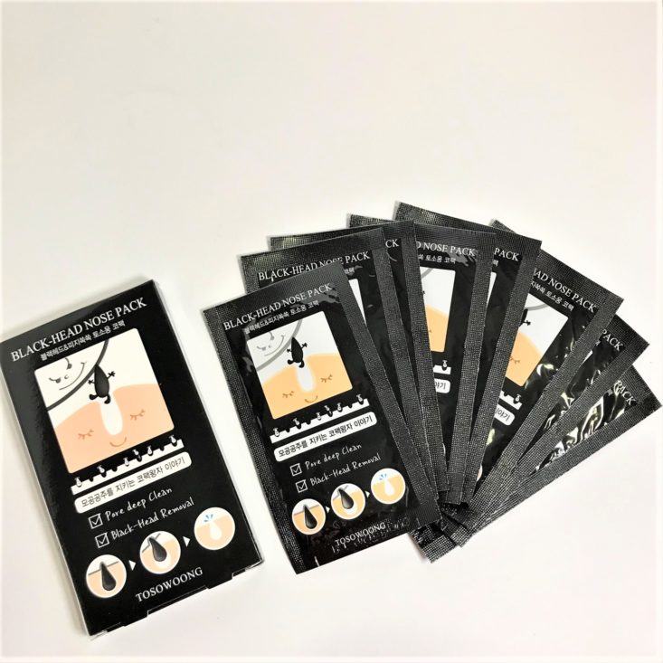 BomiBox K-Beauty December 2018 - Tosowoong Blackhead & Sebum Out Nose Pack Open Top