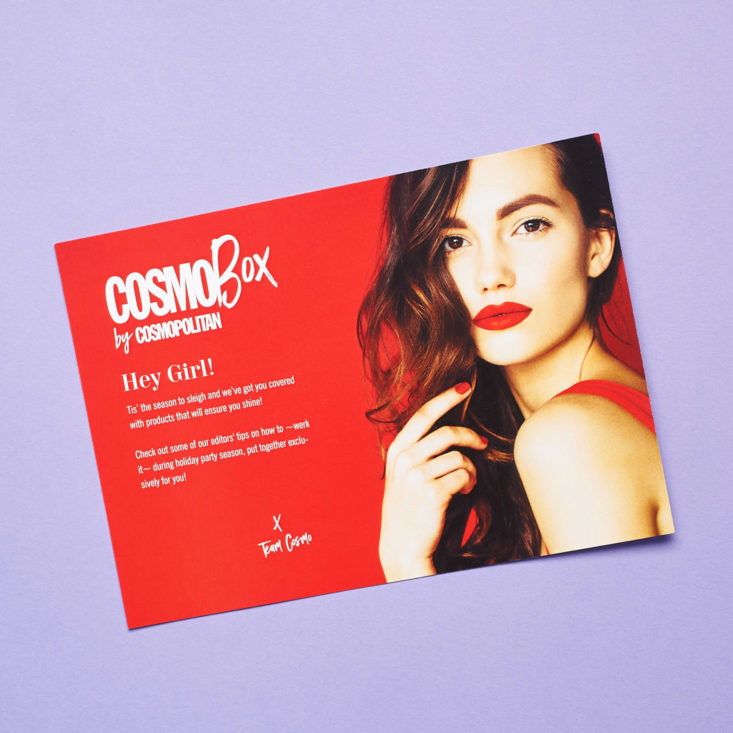Cosmo Box January 2019 hey girl card