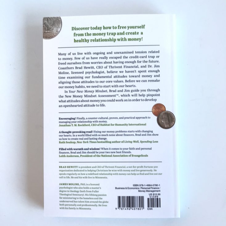 FaithBox January 2019 - Your New Money Mindset, Back Cover