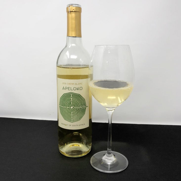 Firstleaf Wine Subscription Review January 2019 - Apeloko Chenin Blanc (South Africia) In Glass Front