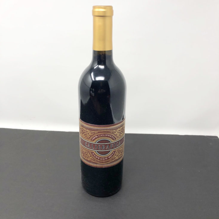 Firstleaf Wine Subscription Review January 2019 - Caligrafica Cabernet Sauvignon - Zinfandel (California) In Bottle Front