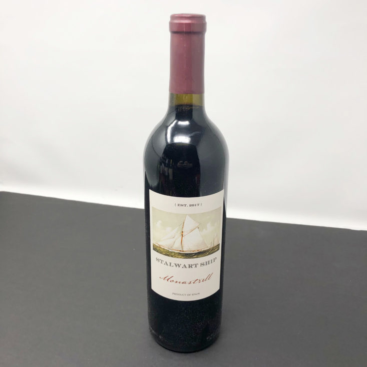 Firstleaf Wine Subscription Review January 2019 - Stalwart Ship Monastrell (Spain) Bottle Front