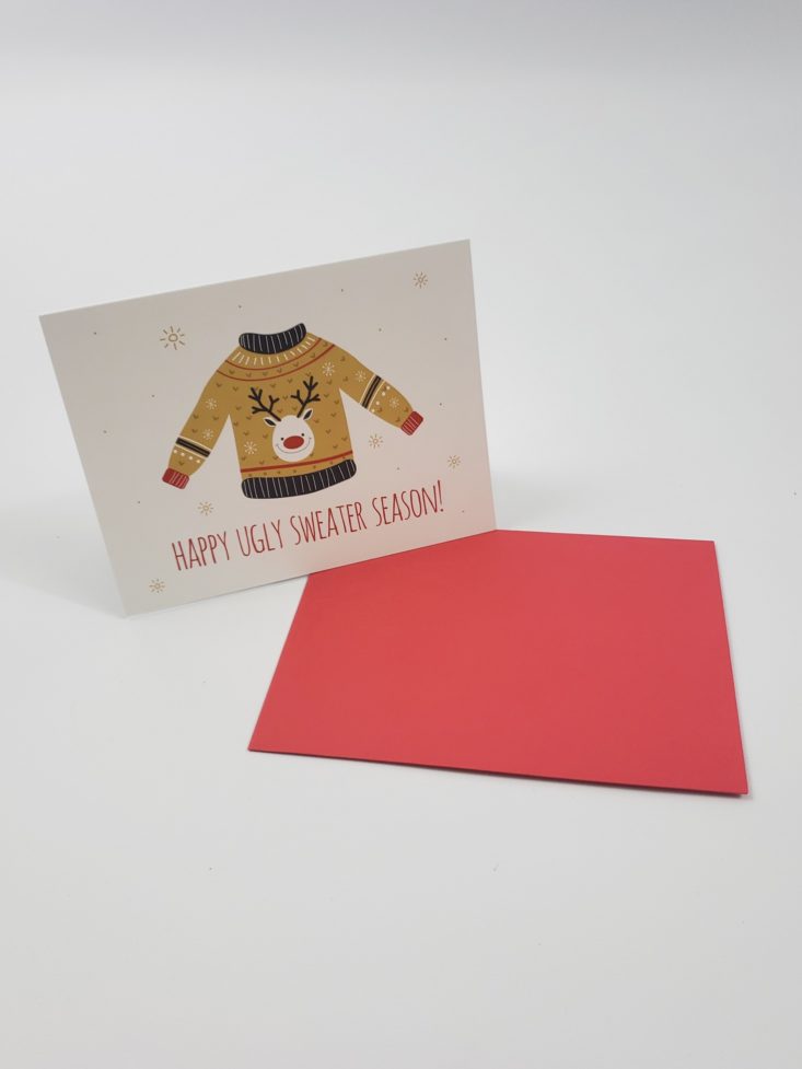 Flair & Paper Box December 2018 - Happy Ugly Sweater Season! Greeting Card Front