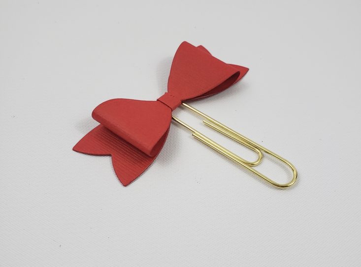 Flair & Paper Box December 2018 -Red Bow Planner Clip Opened Top