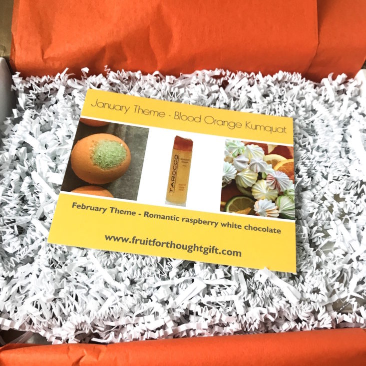 Fruit For Thought Autumn Spice January 2019 - Box Opened Top 2