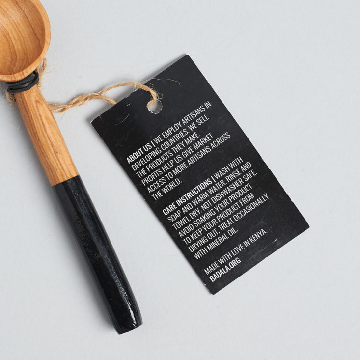 GlobeIn wooden spoon info