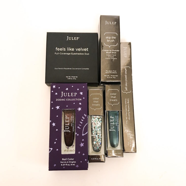 Julep Confetti Ready Mystery Box - All Contents Top