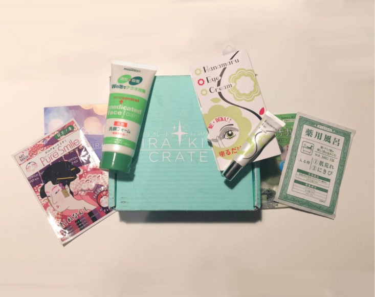Kira Kira Crate by Japan Crate “Soothing the Spirit” Box October 2018- All The Goodies Group Shot Top