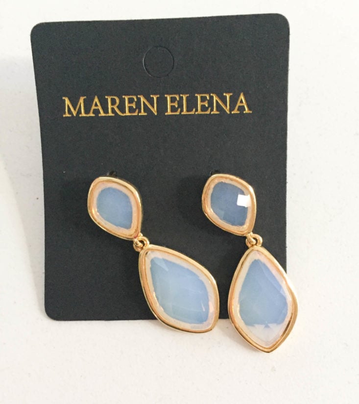 Nadine West Subscription Box Review January 2019 - Callida Earrings 1 Pkg Front