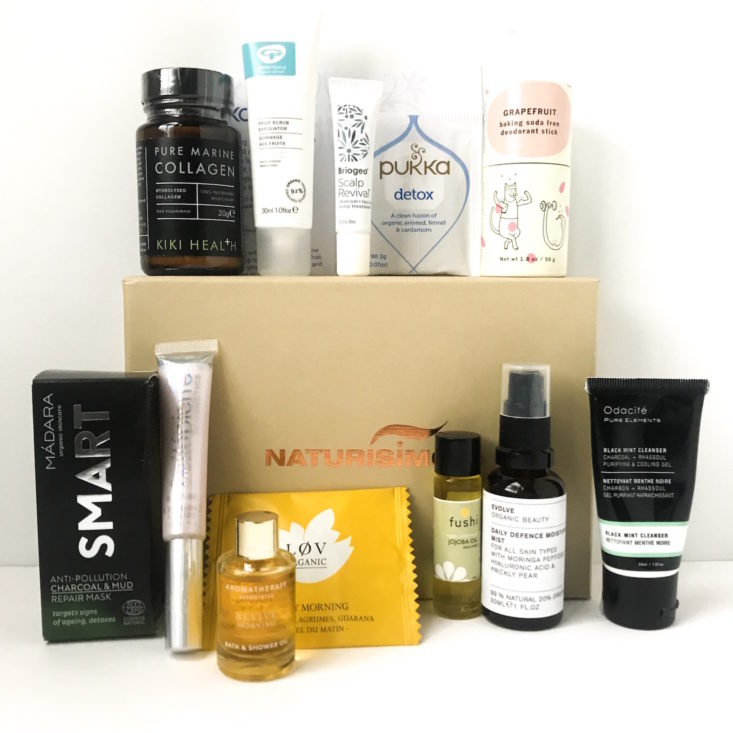 Naturisimo Detox Discovery Box January 2019 - All Products Group Shot Front