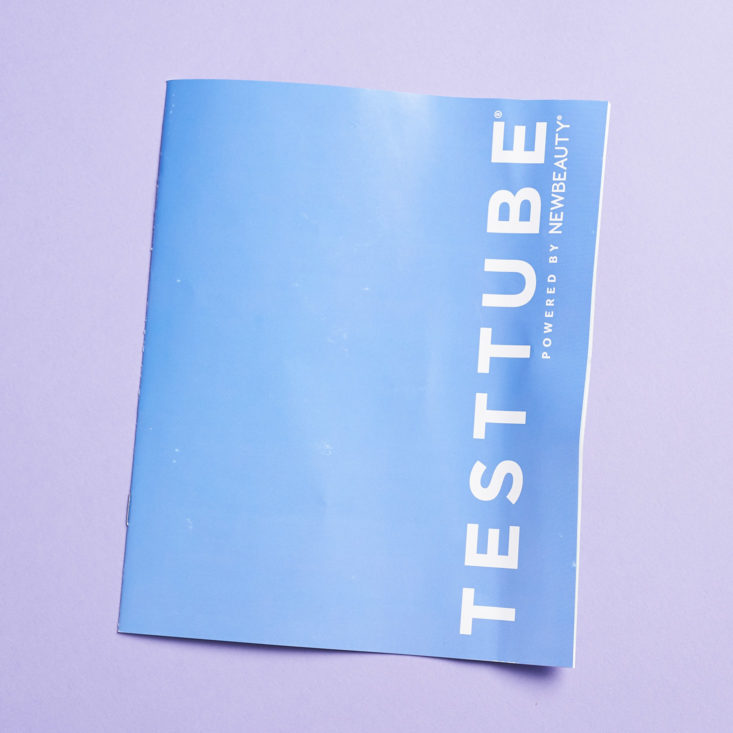 New Beauty Test Tube booklet cover