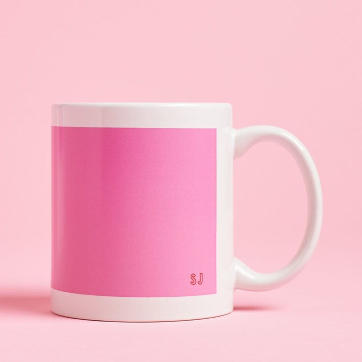 Quirky Crate pink tea mug