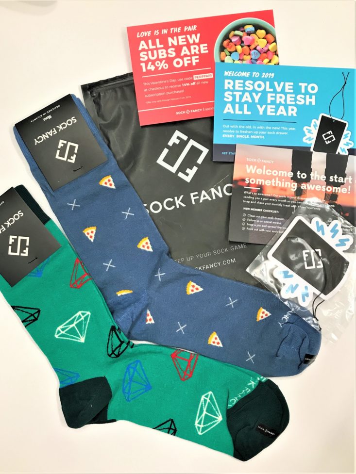 Sock Fancy Men January 2019 - Opened Envelope Socks Out