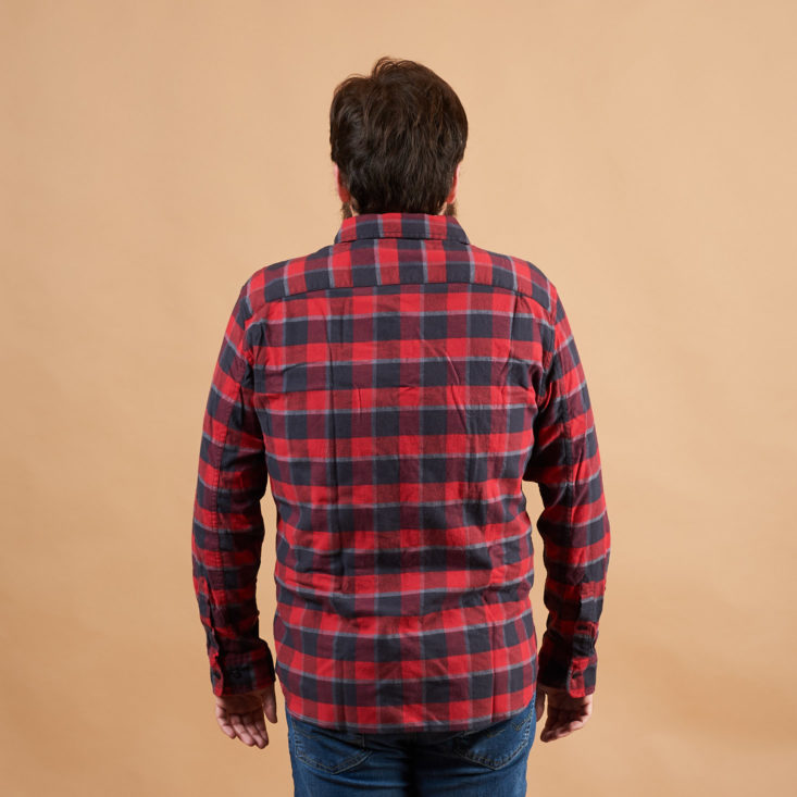 Stitch Fix Mens December 2018 - Hawker Rye - Benson Stretch Flannel Shirt Back View