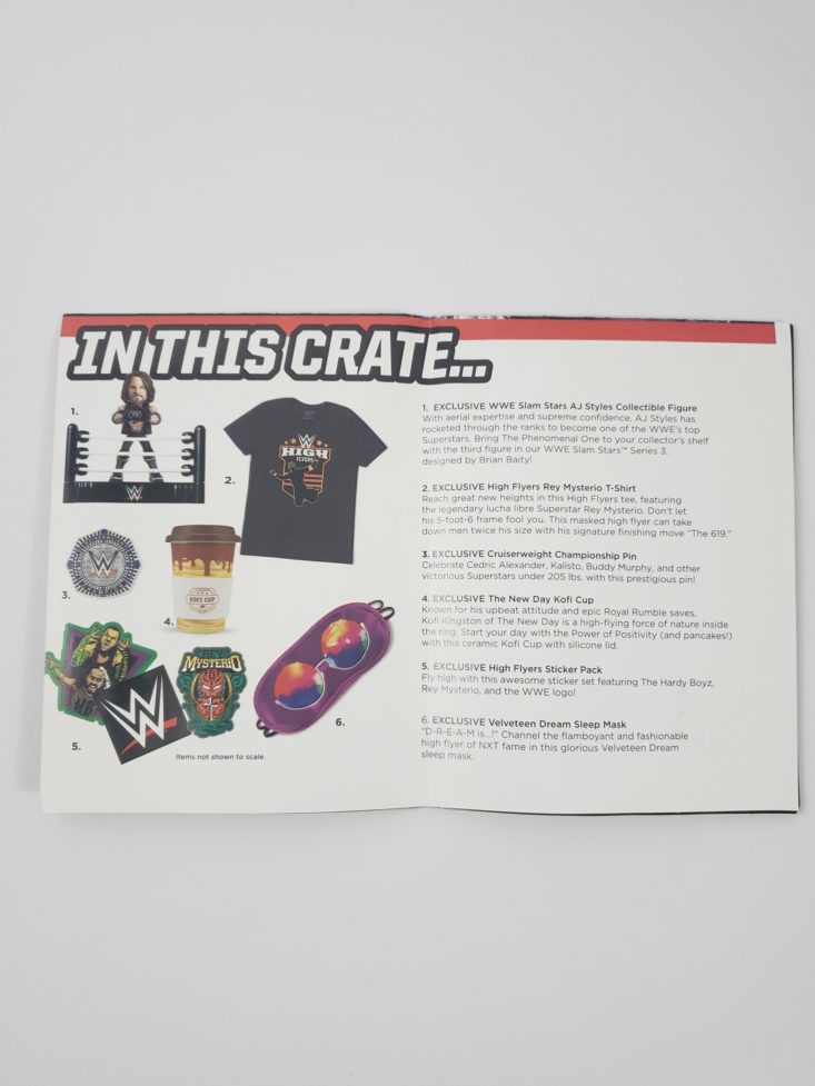 WWE Slam Crate by Loot Crate December 2018 - High Flyers Foldable Magazine Open Top
