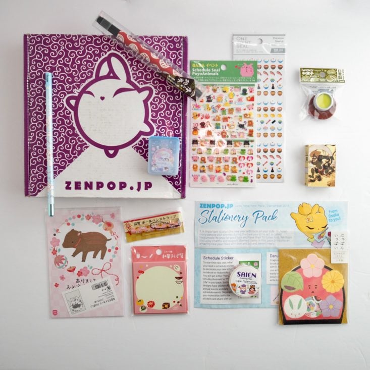 ZenPop Stationery Pack December 2018-All Products Group Shot Top