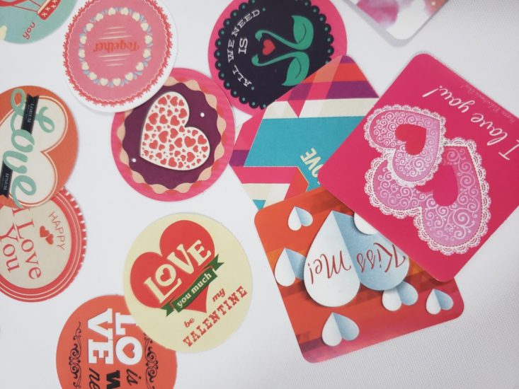 BUSY BEE STATIONERY Subscription Box February 2019 - Valentine Stickers 1