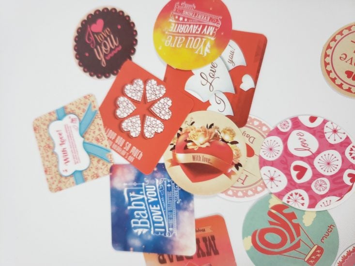 BUSY BEE STATIONERY Subscription Box February 2019 - Valentine Stickers 2