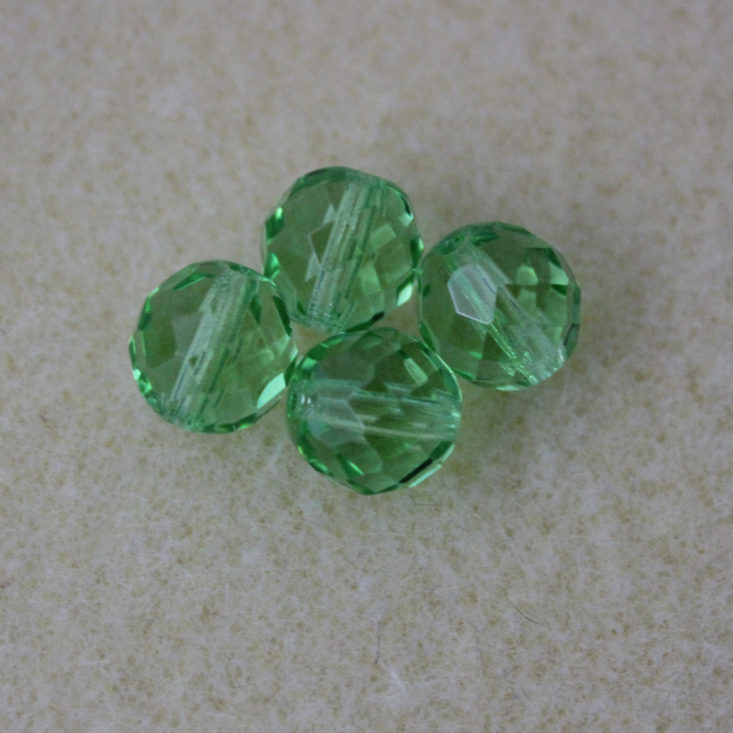 Bead Crate Review February 2019 - Firepolished Czech Glass Rounds in Peridot Top