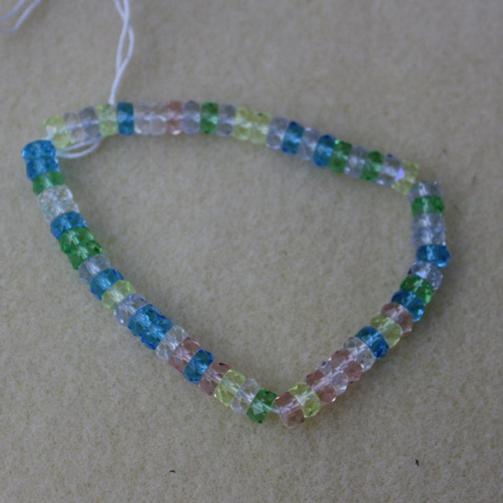 Bead Crate Review February 2019 - Spring Flower Mix Faceted Czech Glass Rondelles Top