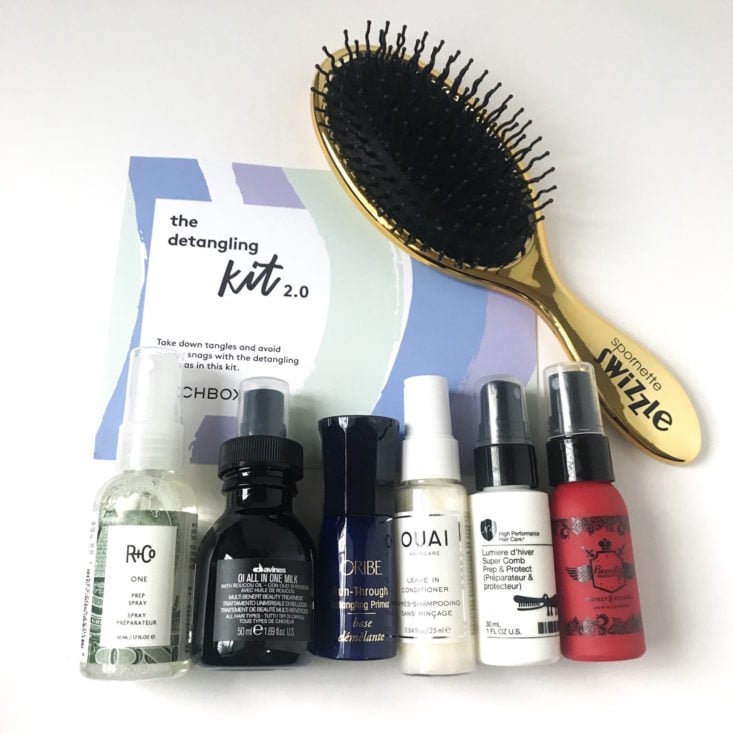 Birchbox The Detangling Kit 2.0 January 2019 - All Products Group Shot Top