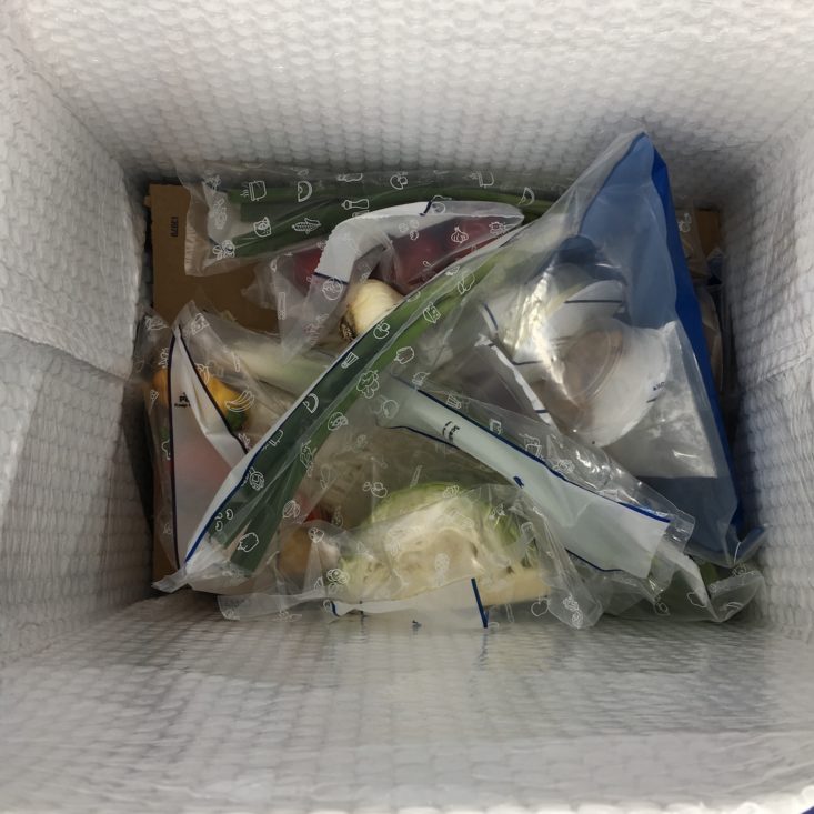 Blue Apron Subscription Box Review February 2019 - INSIDE BOX VIEW