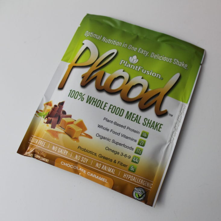 Bulu Box Review February 2019 - Plantfusion Phood 100% Whole Meal Shake in Chocolate Caramel Top