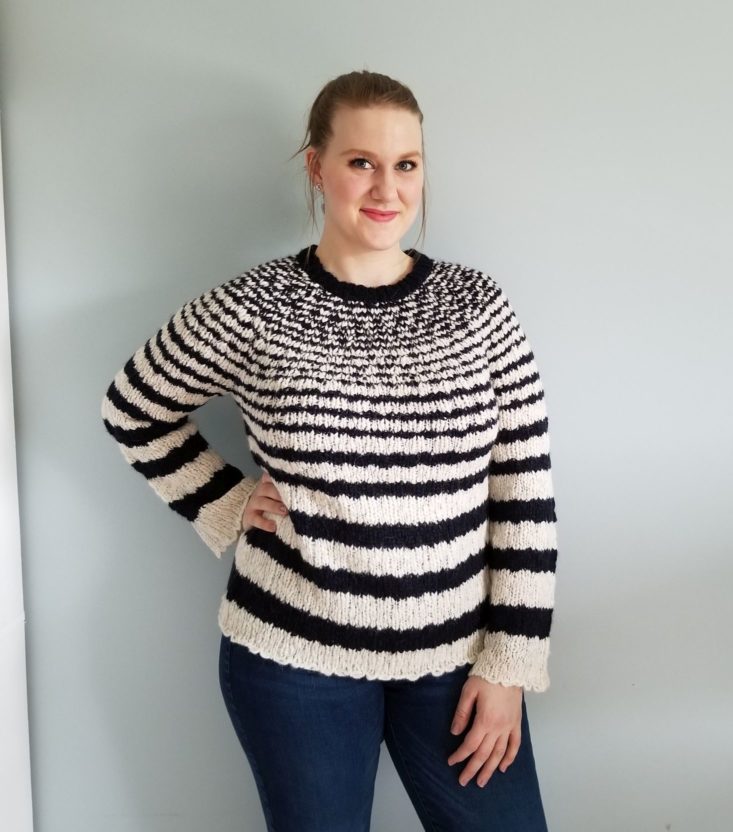 Daily Look Elite February 2019 striped sweater