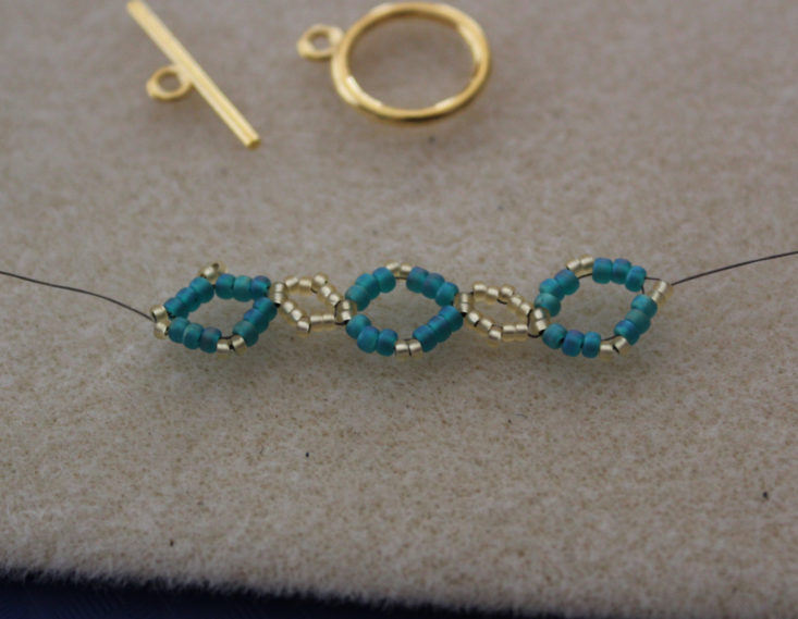 Facet Jewelry Stitching January 2019 - Necklace Progress 1