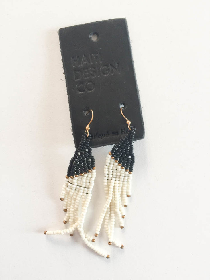 Fair Trade Friday Earring of the Month Club January 2019 - Hand Woven Beaded Earrings Front