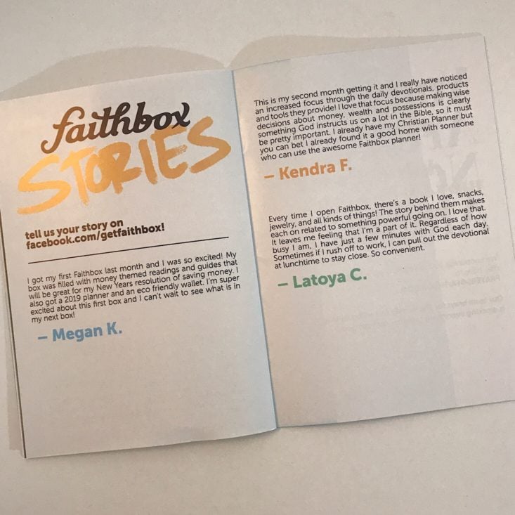 FaithBox February 2019 - Faith Stories