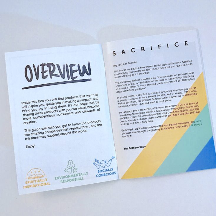 FaithBox February 2019 - Impact Guide Sacrifice