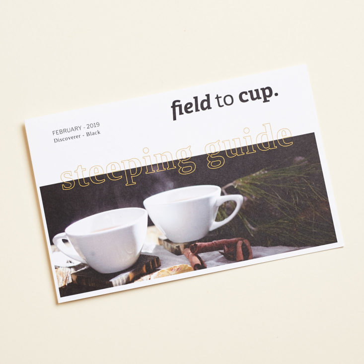 Field to Cup February 2019 booklet cover