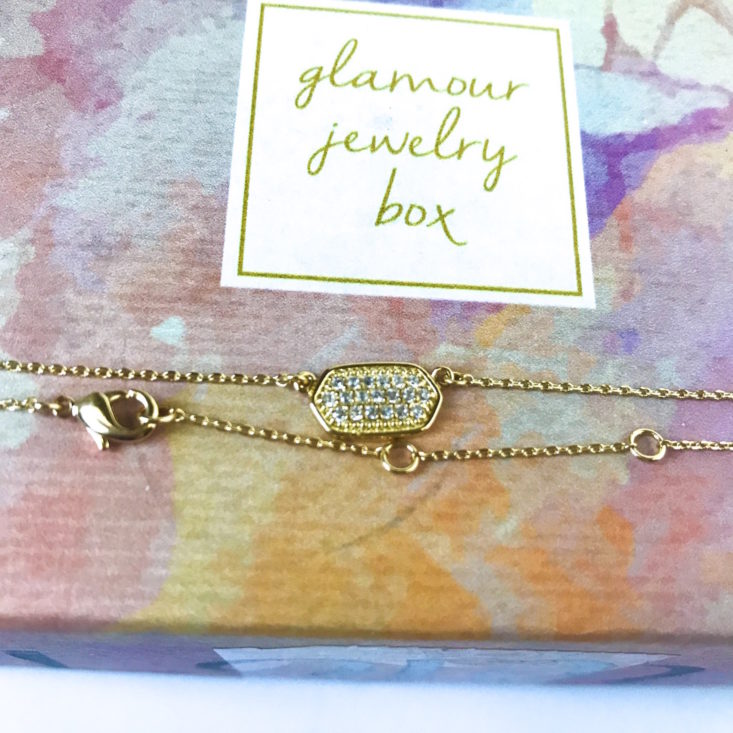 Glamour Jewelry Box January 2019 - Rhinestone Necklace Closer View Top