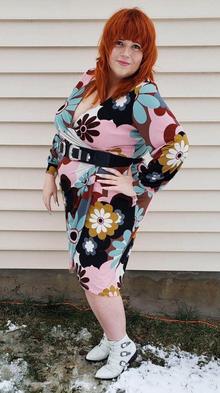 Gwynnie Bee Box January 2019 - Retro Floral Faux Wrap Dress By Eloquii Size 20 4