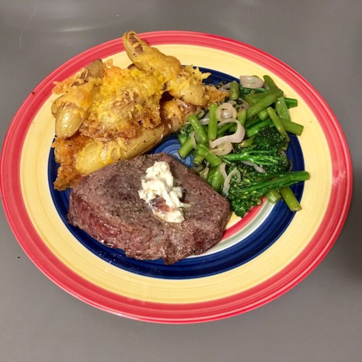 Home Chef Subscription Box Review February 2019 - STEAK FINISHED