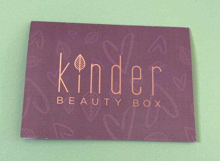 Kinder Beauty Box Natural Beauty Subscription Box February 2019 - Info1